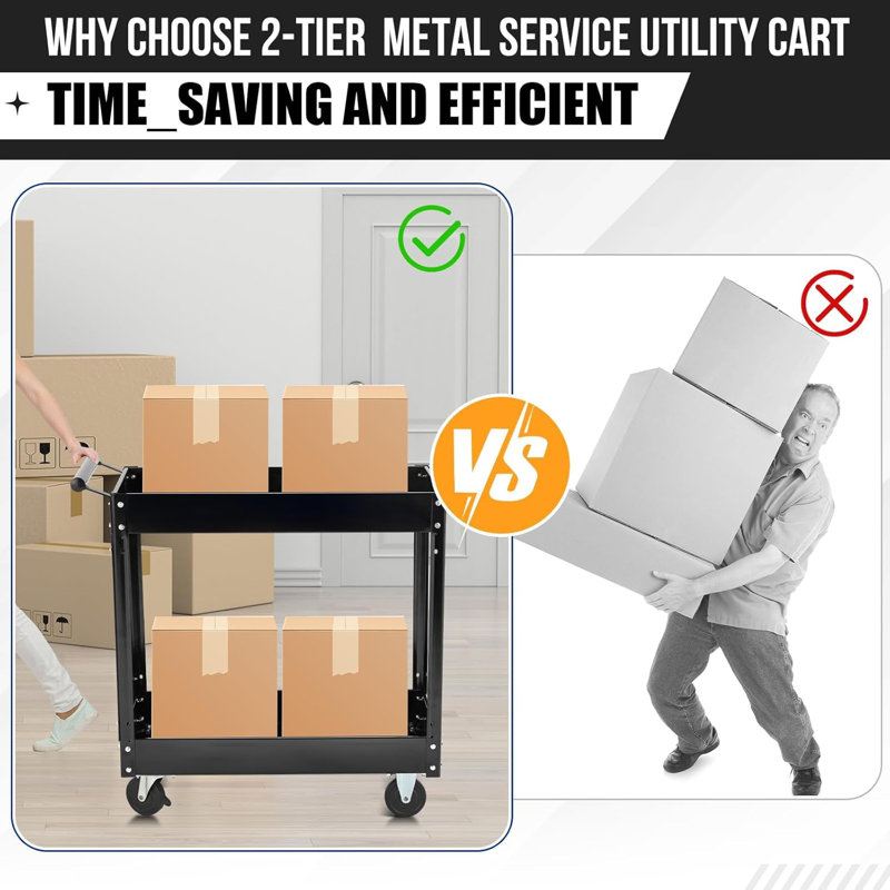 81.3cm H x 82.3cm W Utility Cart