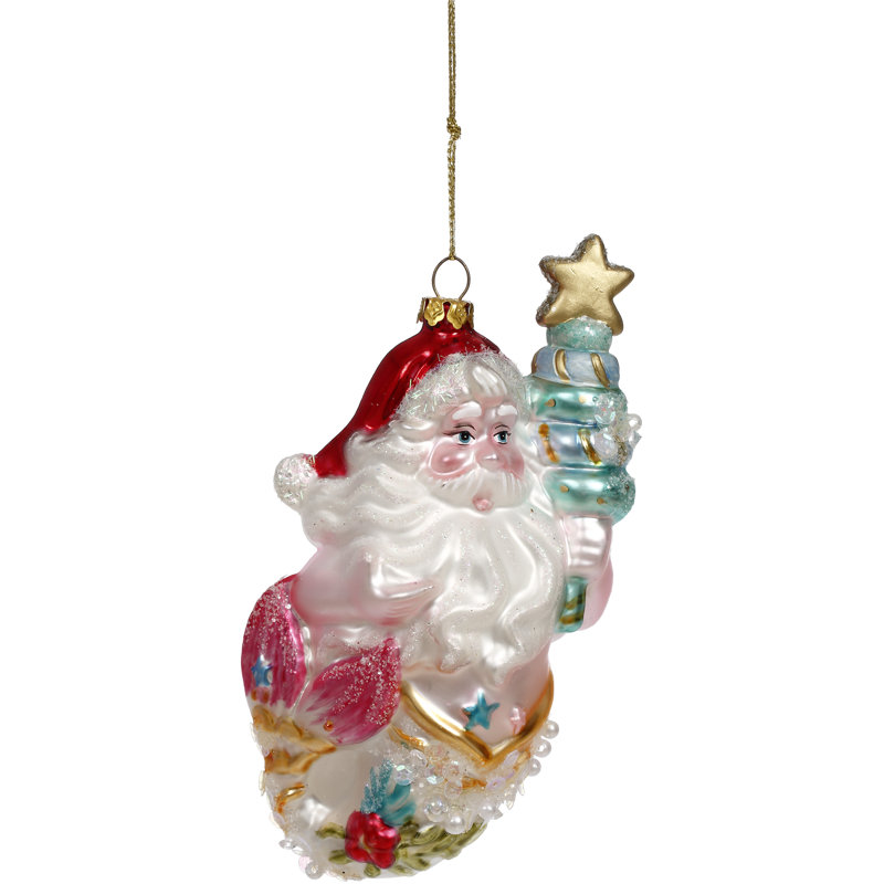 Under The Sea Santa Ornament - 5.5 Inches Set Of 6