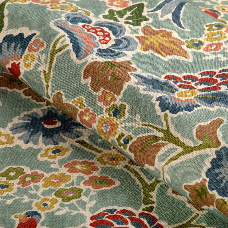 Posy Print, Blue/Green/Turquoise