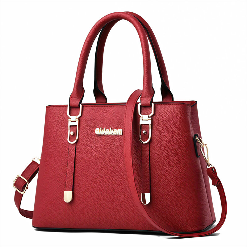 Sac à bandoulière en cuir pour femme, Red