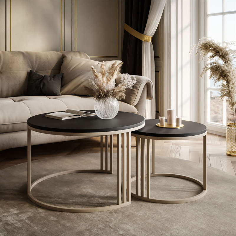 Frame Coffee Table, Black, Wood