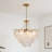 8-Light Tiered Gold K9 Crystal Chandelier