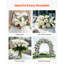 120 pièces bouquet de fleurs artificielles roses blanches pour Noël