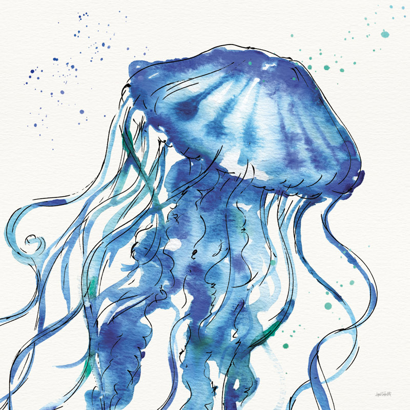 «Deep Sea X» par Anne Tavoletti - reproduction d'art, H 36 po x l 36 po, Non, Toile tendue