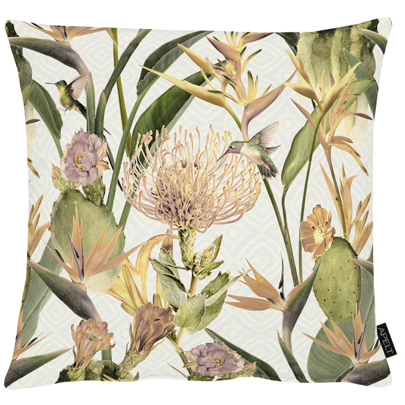 Colourful Living Natur/beige Square Throw, Cushion Cover Only - No Insert, 49cm H x 49cm W