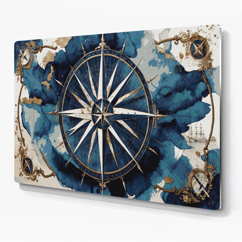 Art nautique gris, H 132 po x l 168 po x P 0,05 po