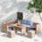 6-piece All Weather Pe Rattan Sofa Set With Adjustable Seat, Storage Box, Removable Covers And Tempered Glass Top Table