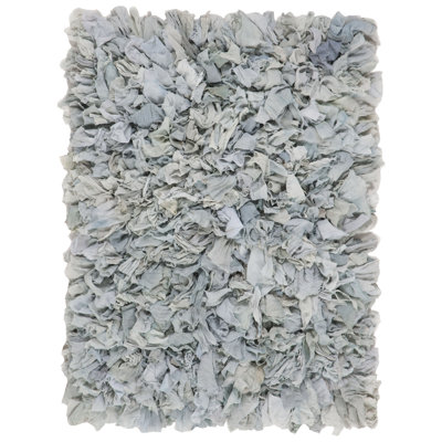 Orris Handmade Tufted Light Blue Area Rug