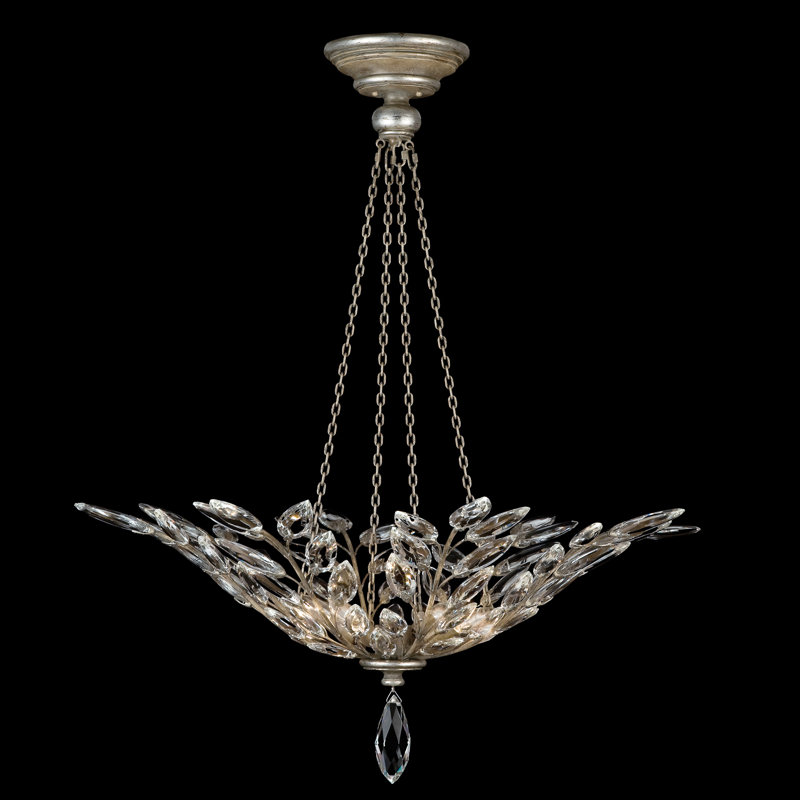Crystal Laurel - Light Unique/Statement Pendant, 15"
