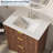 24" Fluted Bathroom Vanity with Sink, Farmhouse Freestanding Vanity Cabinet with 2 Drawers & Flip Drawer, Easy Clean, Walnut-123520210-123520214