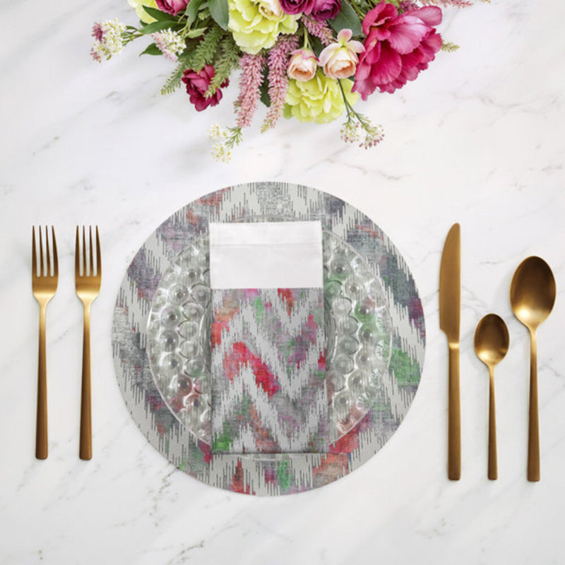 Serviettes de table en satin de coton à chevrons, Fêtes