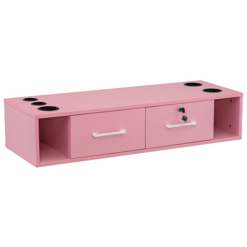 Armoire murale avec porte-outils et tiroirs, Rose