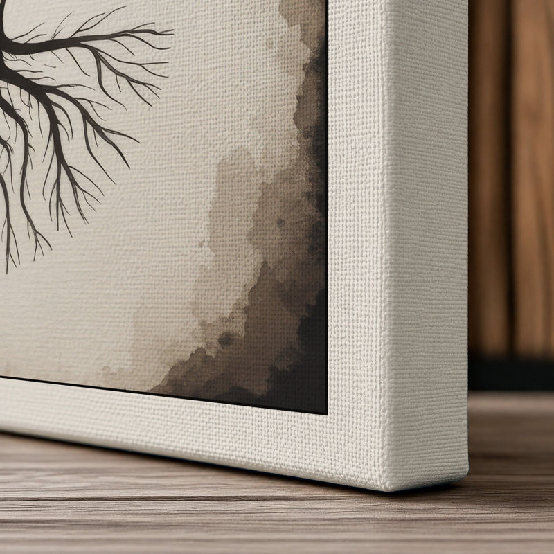 Study Botanical 1 Piece Wrapped Canvas Wall Art, 36x24 - 91.4 x 61.0 cm, Cream Border