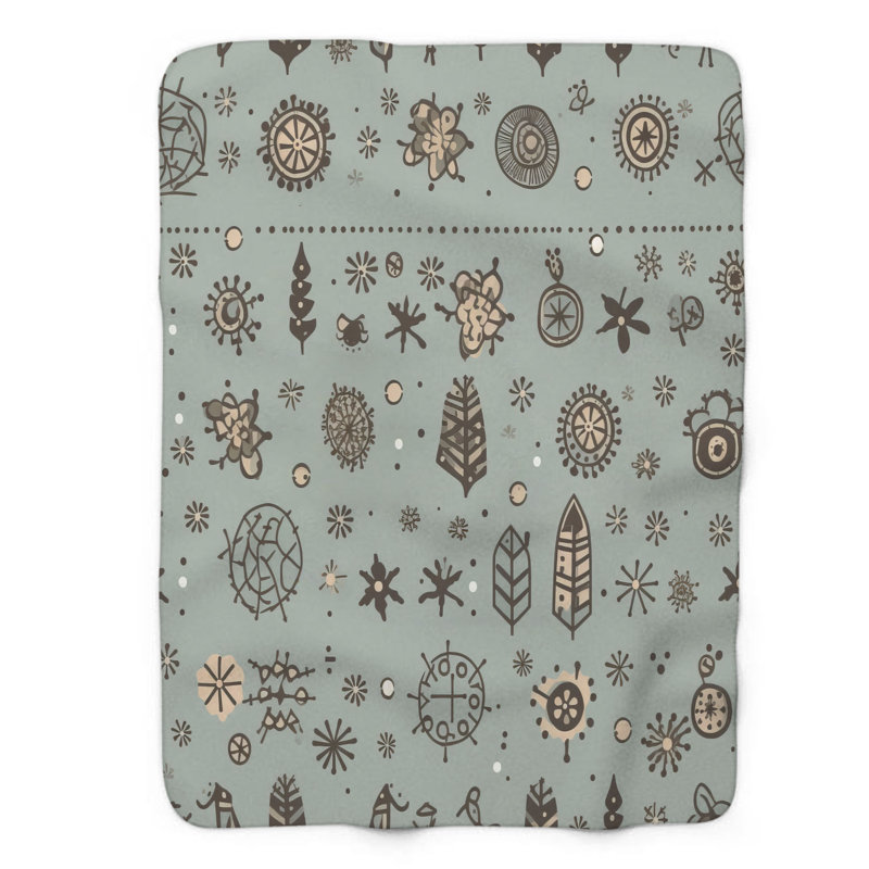 Snowy Spots - 1 pièce Sherpa Premium, L 50 po x L 60 po