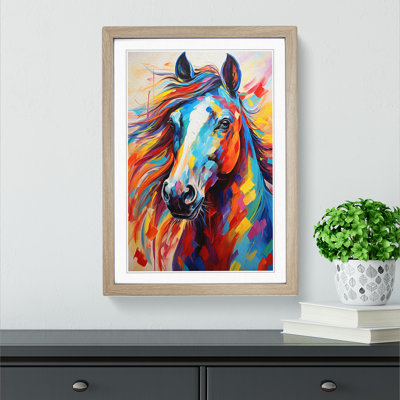 Horse Expressionism Art - Framed Print