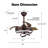 36 Inch Modern Retractable Chandelier Ceiling Fan With Lights And Remote, Silent DC Motor LED Dimmable DIY Shade Ceiling Fan-1861073520-1861073533