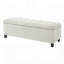 Pouf avec rangement, surface en bouclÃ© et pieds en bois d'hÃ©vÃ©a, capacitÃ© de 136 kg, pour un intÃ©rieur moderne-1216531186