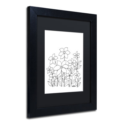 « simple fleur doodle », impression sur toile encadrée