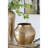 13.5X13.5X11.5" Aluminum Chisel Flower Vase, Gold-1233692275
