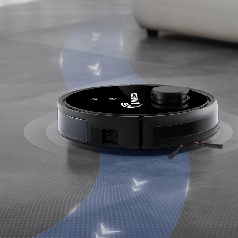 Impecca Robot Vacuum and Mop Combo, Mop Floors and Vacuum Carpets Pet Hair Mapping & Virtual walls, Self Charging Wi-Fi/App/Alexa/Google Home