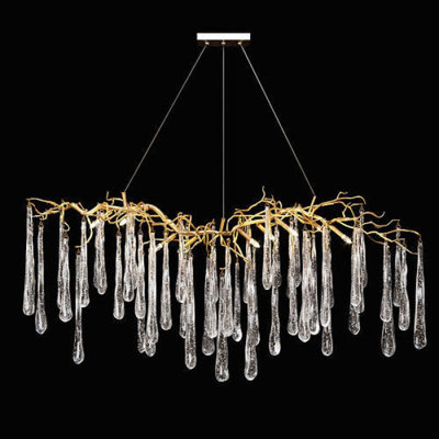 Lustre en verre clair à deux niveaux Light Bijout II