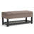 Saxon 43"W Linen Look Transitional Storage Ottoman Bench with Tufted Lift-Top and Open Bottom Shelf-546802049-572715352