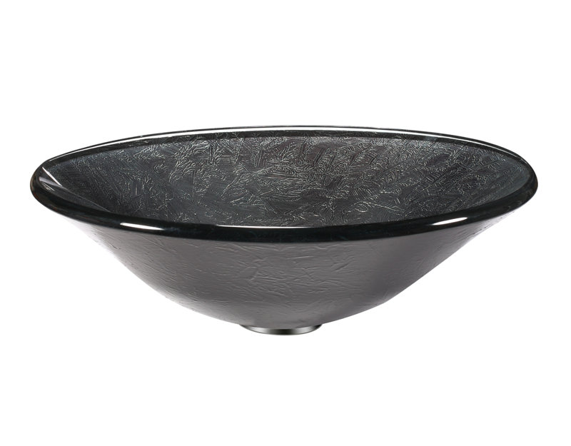 Legion Furniture 17.7'' Platinum Glass Circular Bathroom Sink