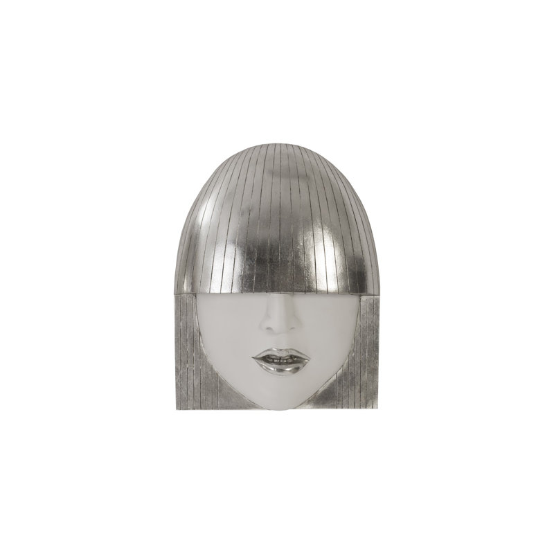Fashion Faces Wall Décor, Silver Leaf/White