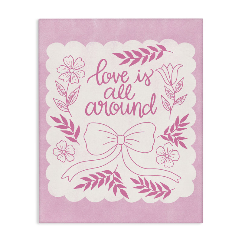  «Pink Love All Around», art mural par Taylor Shannon Designs, H 20 po x l 16 po