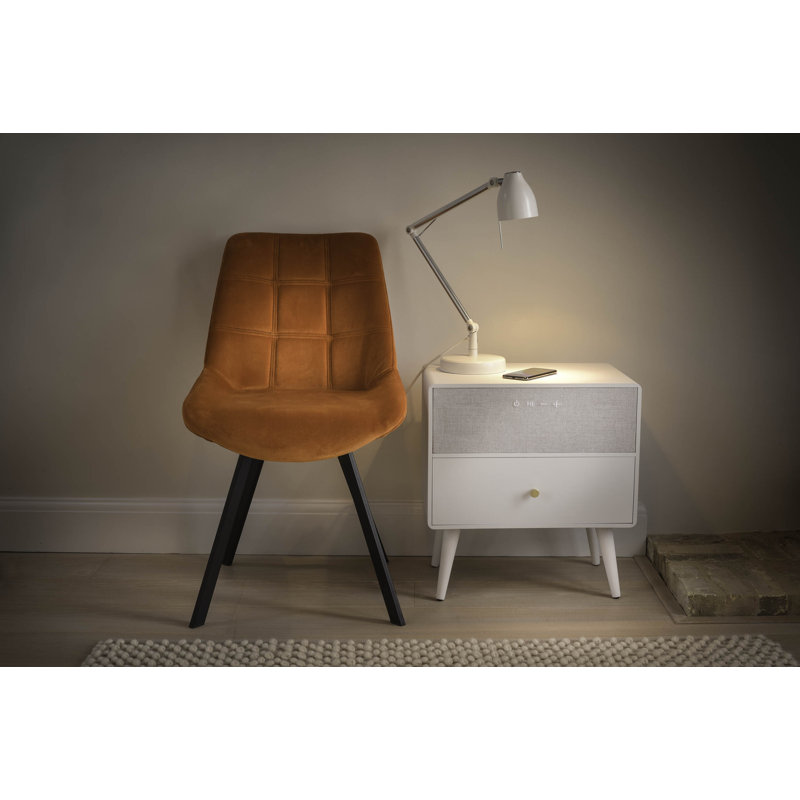 Lokken End Table with Built-In Outlets, White