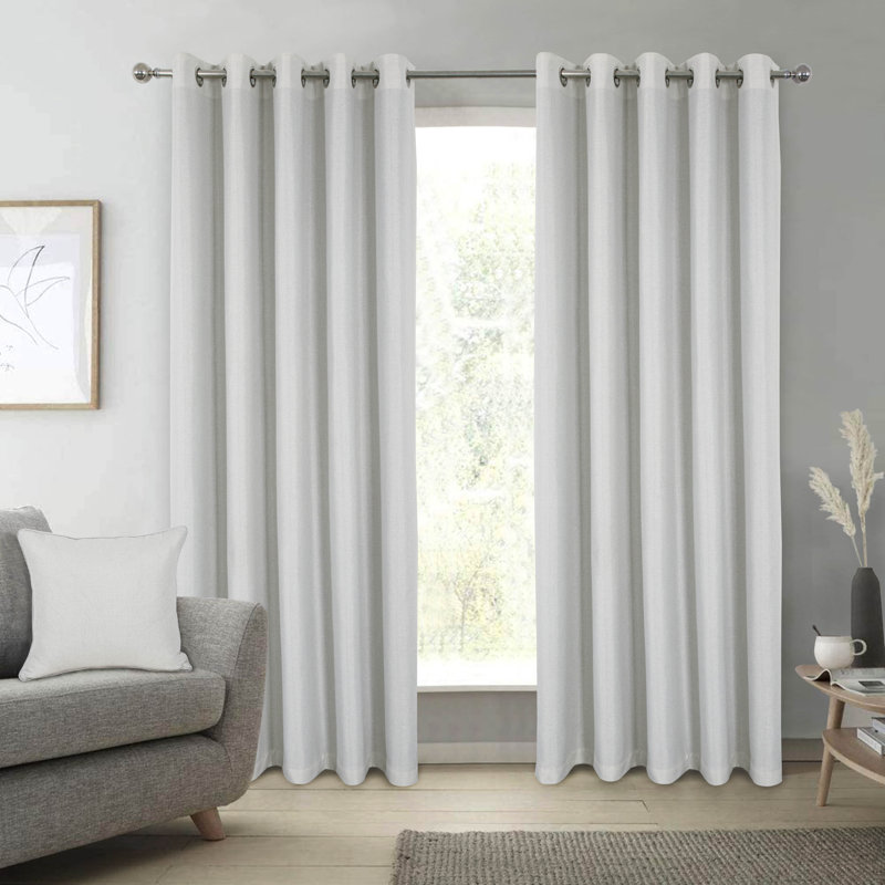 Altynai Blackout Curtain Pair, 114 W x 137 D cm, Natural