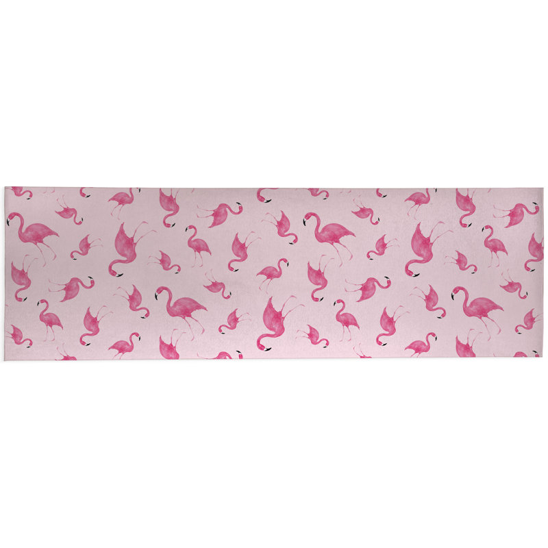 Summer Flamingo Outdoor Rug, Runner 2'6" x 8'