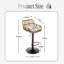 Swivel Upholstered Adjustable Height Counter Stool-329266639