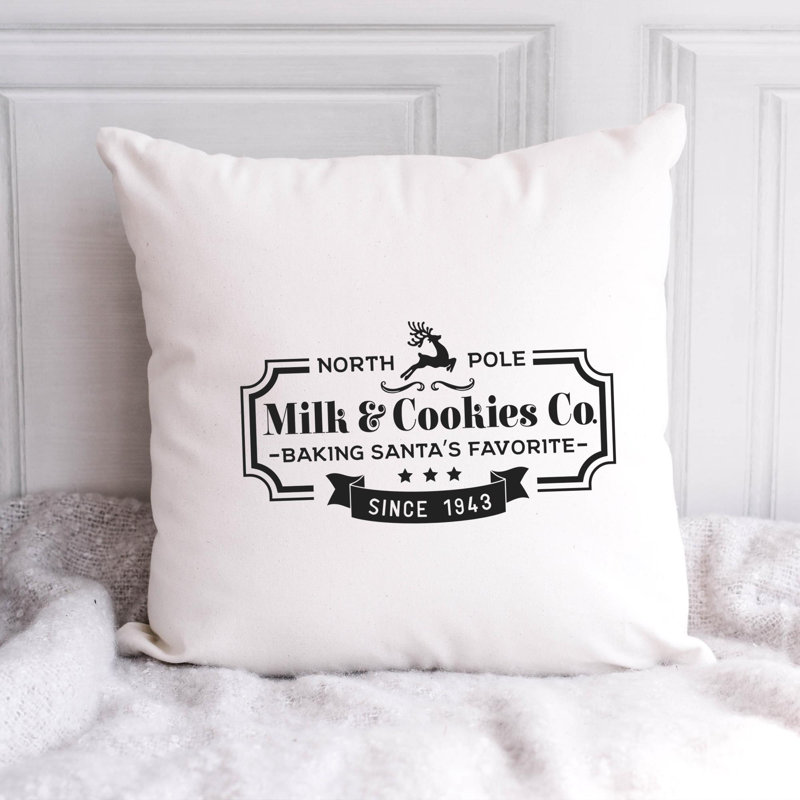 Christmas Sign-07 Reversible Throw Pillow, 14" x 14"