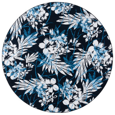 Tapis noir / bleu Amalea 825