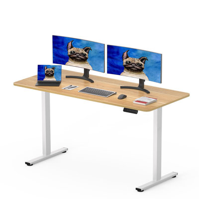 Adjustable Metal Base Computer Desk