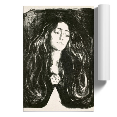 The Brooch Eva Mudocci by Edvard Munch - No Frame Print
