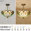 Luminaire suspendu vintage rétro en verre teinté avec détails en bronze antique