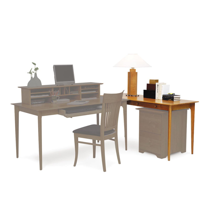 Sarah - Return with keyboard tray, Natural Cherry