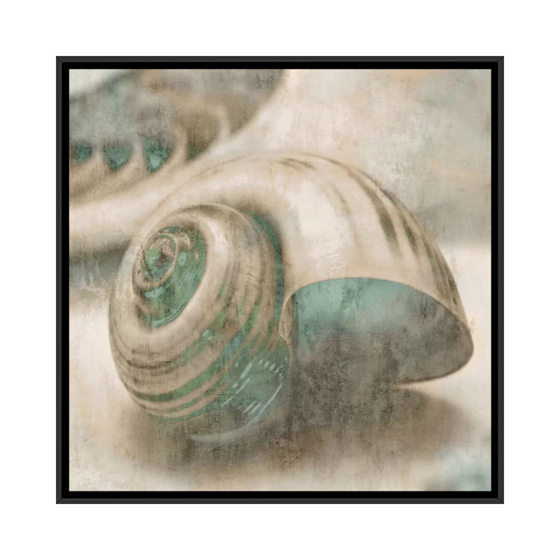 « côtier gemmes ii », impression sur toile, Cadre noir, H 12 po x l 12 po x P 1,5 po