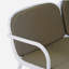 Causeuse d'extérieur en polypropylène Luna, structure blanche avec coussin vert Luna