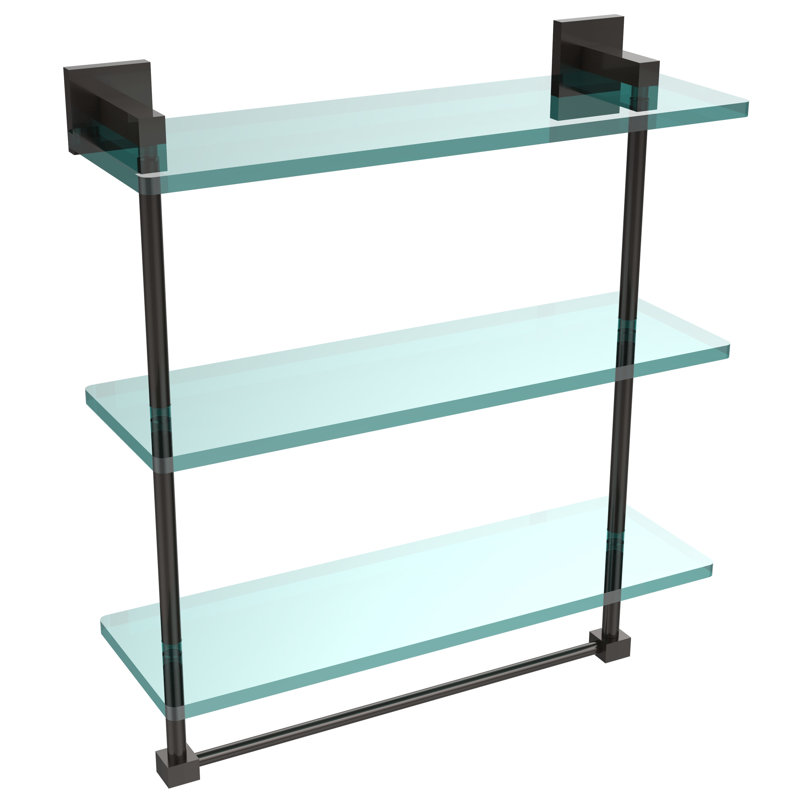 Haranu 3 Piece Tiered Shelf with Towel Bar, Oil Rubbed Bronze