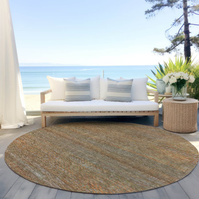 Tapis intérieur / extérieur brun Elenore