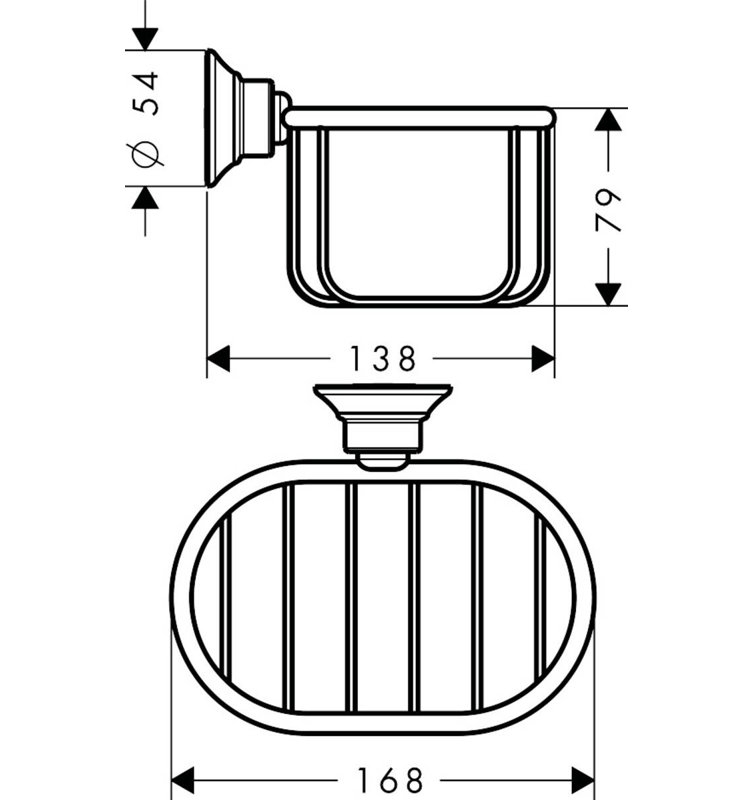 Montreux Shower Basket, Polished Nickel