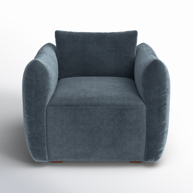 Lisette Upholstered Armchair, Olive Green Performance Chenille