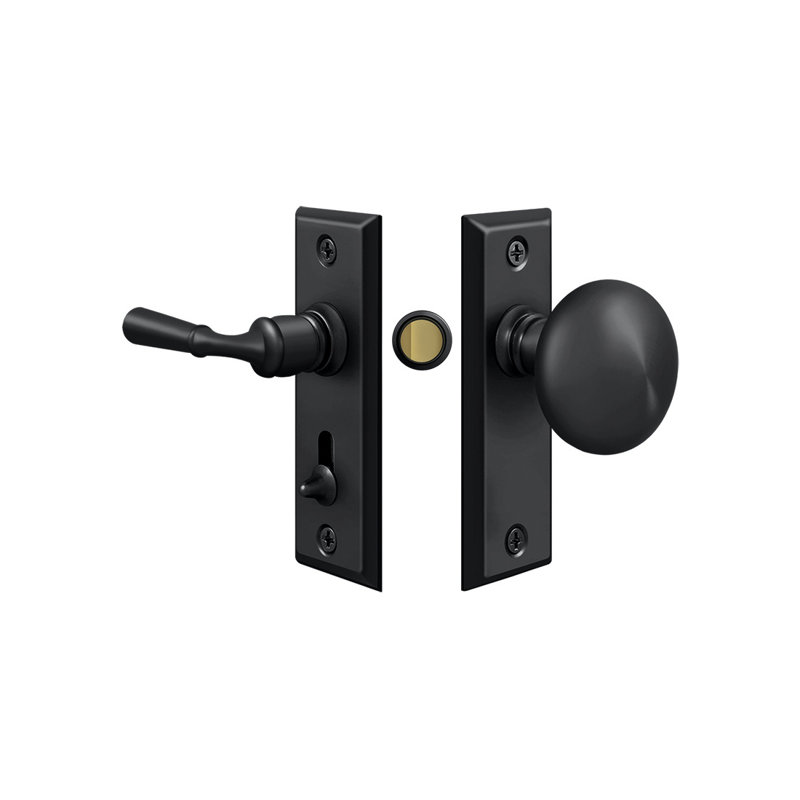 Loquet de porte rectangulaire Deltana SDLS480U19, Noir