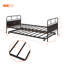 Metal Daybed Platform Bed Frame With Trundle Built-In Casters, Twin Size
