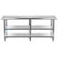 Table de travail en acier inoxydable avec deux tablettes-60901480