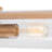 4-Light Sputnik Modern Linear Chandelier With Cylinder Seeded Glass