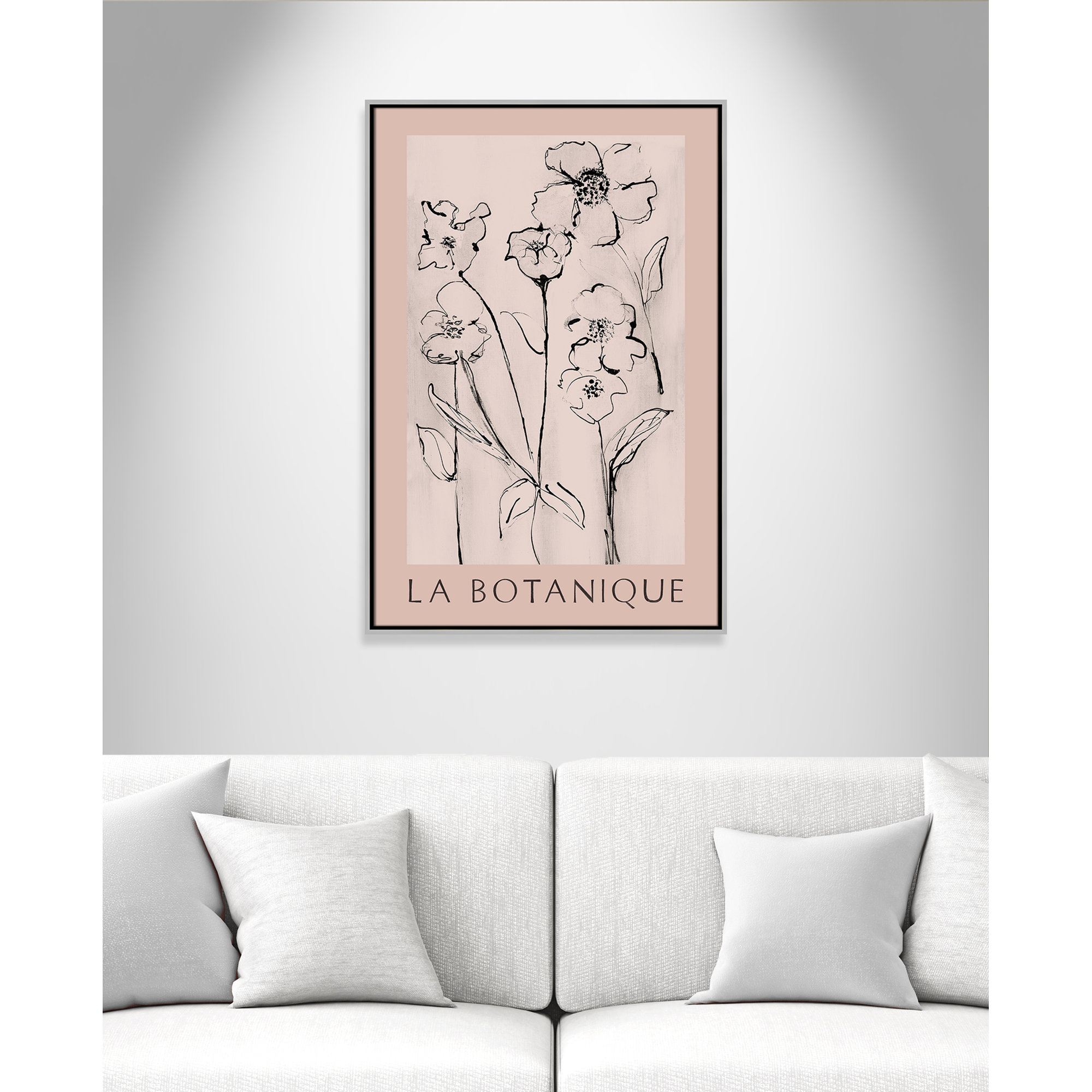 Botanical Poster Collection " La Botanique " by Susan Jill, No, 37.5" H x 25.5" W x 2" D, Silver Floater Frame
